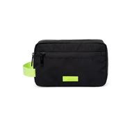 LEFRIK - Astuccio Lithe Bag Piscina o Viaggio - Tessuto riciclato al 100% - Eco Friendly, nero/lime, Borse da toilette