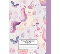 Left-Handed Unicorn Composition Notebook for K-2 Girls - Primary Notebook with Picture Space - Right Side Binding for Lefties, Better Posture & Improved Handwriting
