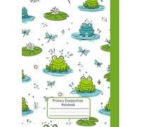 Left-handed Writing Practice: Primary Composition Notebook for K-2 Kids - Right Side Binding to Avoid Wrist Twisting - Frog Theme -Wide Ruled, Dotted Midline & Picture Space