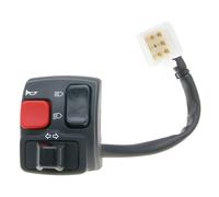 Left handlebar switch unit: indicators, high beam, low beam, horn