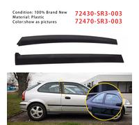 Left&Right Door Garnish Trim Pillar Sash Set SLJ-1173A-BK Per Honda Civic 92-95#