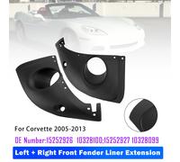 Left + Right Front Fender Liner Extension Per Chevy Corvette 2005-2013