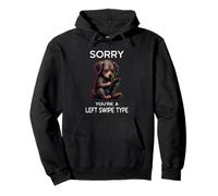 Left Swipe Type Funny Online Incontri App Carino Puppy Dog Felpa con Cappuccio
