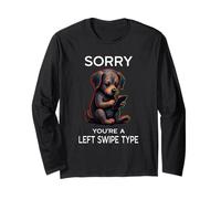 Left Swipe Type Funny Online Incontri App Carino Puppy Dog Maglia a Manica