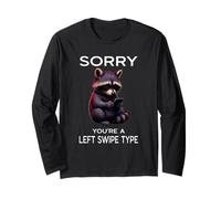 Left Swipe Type Funny Online Incontri App Meme Dolce procione Maglia a Manica