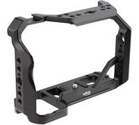Leftfoto Gabbia completa per fotocamera in metallo per Sony Alpha A7R5/A7M4/A7S3/A7R4/A7R4A/A1/A9II/A7R3/A9/A7M3, telaio di protezione con base Arca, gabbia video per riprese video Vlog