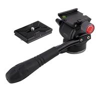 LEFTFOTO Mini testa fluida per treppiede, testa fluida a 2 vie con piastra a sgancio rapido sistema Arca, per fotocamere DSLR e videocamere