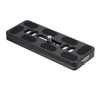 Leftfoto Piastra QR universale da 100 mm, piastra a sgancio rapido per treppiedi per fotocamera DSLR, morsetto standard Arca Swiss, nero