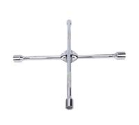 Leftwei 4 Vie Chiave a Croce per Auto SUV, 17mm 19mm 21mm 23mm, 4 Misure | Strumento per pneumatici incrociati, acciaio placcato al cromo, uso su strada per camion e