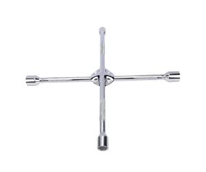 Leftwei 4 Vie Chiave a Croce per Auto SUV, 17mm 19mm 21mm 23mm, 4 Misure | Strumento per pneumatici incrociati, acciaio placcato al cromo, uso su strada per camion e