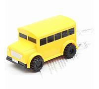 Leftwei Auto Segui Ottico ABS 7cm Mini Percorso Gioco Bimbi (Yellow) | Sensore Cammino , Modalità Cerca Cerchio, Foglio Bianco Pista, Quattro Pile Bottone, Superficie Liscia, Attività Casa