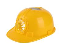 Leftwei Casco di Sicurezza con Ventola con Ventola di Raffreddamento Ad Energia Solare per Cantieri Edili Estate All'aperto Comodo Regolabile (YELLOW)