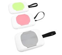 Leftwei Custodia Porta Salviette Portatile Contenitore per Salviette Riutilizzabili e Ricaricabili da 3 Pezzi per Passeggini e Auto Realizzato in PP Resistente