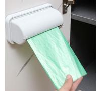 Leftwei Dispenser per Sacchetti della Spazzatura, Supporto per Sacchetti della Spazzatura in Plastica a Parete, Dispenser Autoadesivo con Ampia Apertura, Design Salvaspazio per, Bagno e Toilette