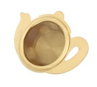Leftwei Filtro per Infusore per tè in Acciaio Inossidabile Filtro per tè Avanzato a Maglia Fine per Uso Domestico Resistente Acciaio Inossidabile 304 1 Pezzo (Colore oro stile teiera)