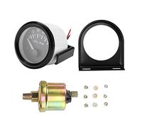 Leftwei Kit Manometro Olio, 52mm Universale 100 PSI Misuratore Automatico Modificato Indicatore Manometro Olio Elettromagnetico Auto con Rack Sensore per Misurazione Pressione Olio
