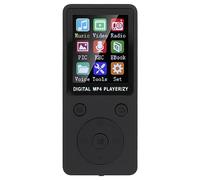 Leftwei Lettore MP3 MP4, Supporto Bluetooth 4.2 Scheda di Memoria 32G con Radio Musicale Registrazione Video Ebook Cronometro, Ideale per Rilassanti Canzoni Notturne (BLACK)
