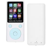 Leftwei Lettore MP3 MP4, Supporto Bluetooth 4.2 Scheda di Memoria 32G con Radio Musicale Registrazione Video Ebook Cronometro, Ideale per Rilassanti Canzoni Notturne (WHITE)
