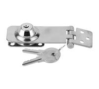 Leftwei Lucchetti con Chiave, Chiusura a Scatto Resistente in Acciaio Inossidabile per Uso Marino su Yacht, Argento 304 29x76mm