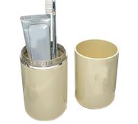 Leftwei Porta Spazzolino da Viaggio, Custodia Organizer Portatile in Plastica per Dentifricio, Contenitore per Spazzolino, Ideale per Palestra, Affari, Campeggio e Scuola (Color crema)