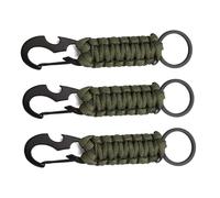 Leftwei Portachiavi Paracord da 3 Pezzi Gancio Appendiabiti con a D Durevole e Affidabile per Avventure All'aria Aperta in Fibra di Poliestere (#1)