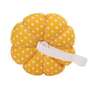Leftwei Puntaspilli a Forma di Cartone Animato, Design a Forma di Zucca, con Cinturino Elastico per Cucire Facilmente, Tessuto Soffice e Resistente, 1 Pezzo (macchie bianche gialle)