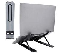 Leftwei Rack di Raffreddamento Pieghevole con Supporto per Notebook Multiposizione per Laptop da 11-17", Base di Supporto Ad Altezza Regolabile con Custodia (BLACK)