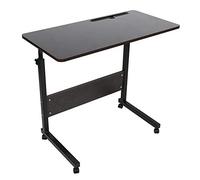 Leftwei Scrivania per Laptop Variabile con Ruote, Comodino Sopra il Letto, Tavolo da Studio Rimovibile con Altezza Regolabile, Ideale per Lavorare Sul Laptop e Mangiare Sul Comodino (Colore noce)