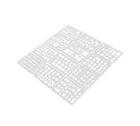 Leftwei Set di 12 Stencil da Disegno in Plastica Riutilizzabili per Bambini, Artigianato Artistico, Diari, Scrapbooking, Modelli Flessibili con Modelli di Lettere, Numeri, Formato A5