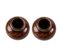 Leftwei Set di 2 Barattoli in Ceramica in Miniatura, Squisito Arredamento Artigianale retrò per Case delle Bambole e Scene in Miniatura, Scala 1:12, Ceramica (Vaso da fiori 3x3,4x3,4 cm)