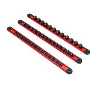 Leftwei Set di Organizer per Bussole Magnetiche da 3 Pezzi, Contiene 42 Organizer per Bussole da 1/4 3/8 1/2 Pollici, per Officina per Garage per Cassetti degli Attrezzi