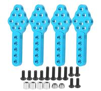 Leftwei Set di Piastre di Montaggio Ammortizzatore Regolabile in Lega di Alluminio per Auto RC Cingolata 1/10, Installazione Facile, Resistente e Durevole, 4 Pezzi (BLUE)