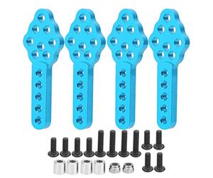 Leftwei Set di Piastre di Montaggio Ammortizzatore Regolabile in Lega di Alluminio per Auto RC Cingolata 1/10, Installazione Facile, Resistente e Durevole, 4 Pezzi (BLUE)