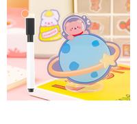 Leftwei Simpatico Lavagnetta in Acrilico, Lavagnetta Riutilizzabile Cancellabile con Supporto, Tavolo da Disegno Cristallino, Ideale per Ufficio, Scuole e Ristoranti (Orso Pianeta Blu)