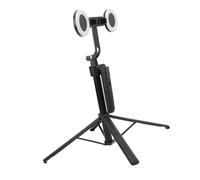 Leftwei Stabilizzatore per il Tracciamento Automatico del Volto per Smartphone con Telecomando Bluetooth 5.0 e Doppie Luci di Riempimento per Vlogging