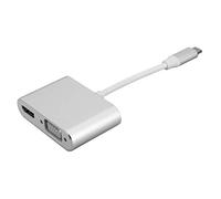 Leftwei Stazione Adattatore Dock Hub Tipo C a Risoluzione VGA 4K con modalità Alternativa DisplayPort, Ideale per Video Ad Altissima Definizione (SILVER)