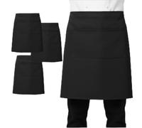 LEFUNDA® 3 grembiuli da cucina impermeabili con 2 tasche, regolabili, spalline lunghe per barbecue, per uomo e donna, cucina, ristorante, bar