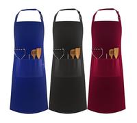 LEFUNDA® 3 grembiuli da cucina impermeabili con 3 tasche, regolabili, spalline lunghe per barbecue, per uomo e donna, cucina, ristorante, bar