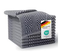 LEFUNDA® Set di 10 strofinacci - 100% cotone, 220 GSM, morbidi e super assorbenti, a filo intero, 50 x 70 cm (grigio, 10)