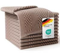 LEFUNDA® Set di 10 Strofinacci Cucina - Asciugamani da cucina in 100% cotone, 220 GSM, Morbidi e Super Assorbenti, Facilmente Lavabile, 50x70cm (marrone, 10)