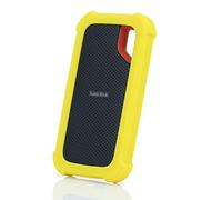 LEFXMOPHY - Custodia di ricambio per SSD esterno SanDisk Extreme portatile, 500 GB, 1 TB 2 TB 4 TB di nuova generazione, fino a 1050 MB/s, in morbido silicone SDSSDE61, colore: Giallo