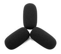 LEFXMOPHY Filtro antipop per TECKNET TK-HS001 TK-HS003 microfono auricolare Bluetooth Spongue parabrezza confezione da 3 coperture in schiuma nera