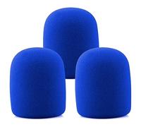 LEFXMOPHY Filtro antipop SM57 per Shure SM57 / 545 / Beta serie SM57A microfoni di ricambio per microfono A2WS Spongue Parabrezza 3-Pack Blue Foam Cover
