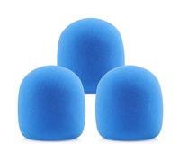 LEFXMOPHY Filtro antipop SM58, ricambio in schiuma per microfono Shure SM58 SM48, protezione antivento con cancellazione del rumore, confezione da 3