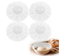 LEFZUR 4 Pezzi Coperchi per Cestelli di Lievitazione con Elastico, Coperchi Alimentari Riutilizzabili per la Panificazione, Extra Resistenti per la Lievitazione e la Conservazione degli Alimenti