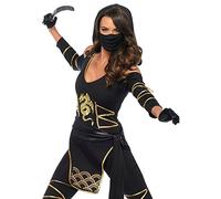 Leg Avenue 3 Pezzi Set Stealth Ninja, Donna Carnevale Costume di Carnevale