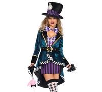LEG AVENUE- Delightful Hatter Costumi, Multicolore, Größe: S (EUR 36), 85592-10101-S-Mltclr-Mltclr-S