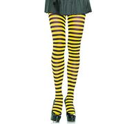 Leg Avenue 7100 - Calze a Righe, Un Formato, Nero/Giallo