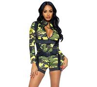 Leg Avenue- Costume da Ufficiale Militare Mimetico Sexy Military Adulti, Colore Marrone, L, 8529203247
