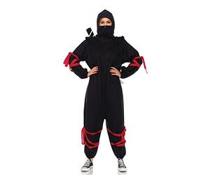 Leg Avenue 85546 - Costume da Ninja, da donna, taglia unica, colore: nero e rosso
